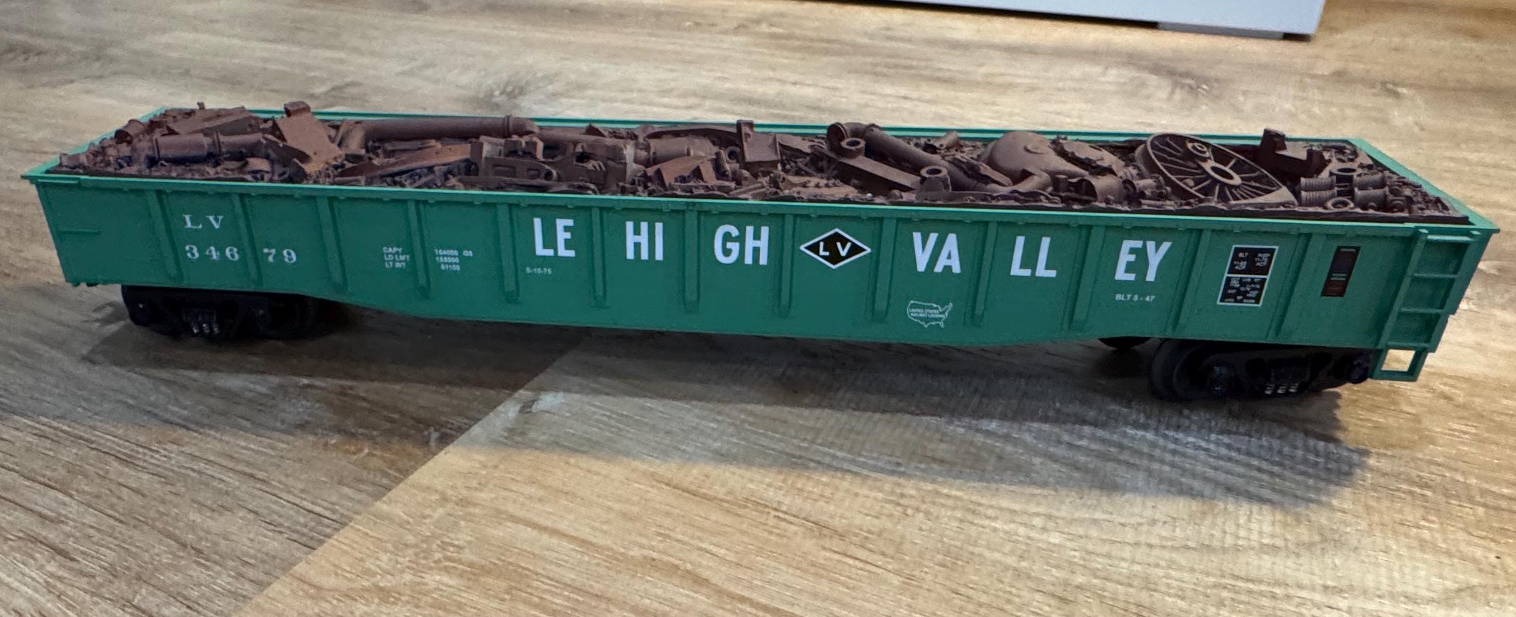 Wagon Caboose MTH Lehigh Valley – Échelle O, 3 Rails, éclairage, Occasion