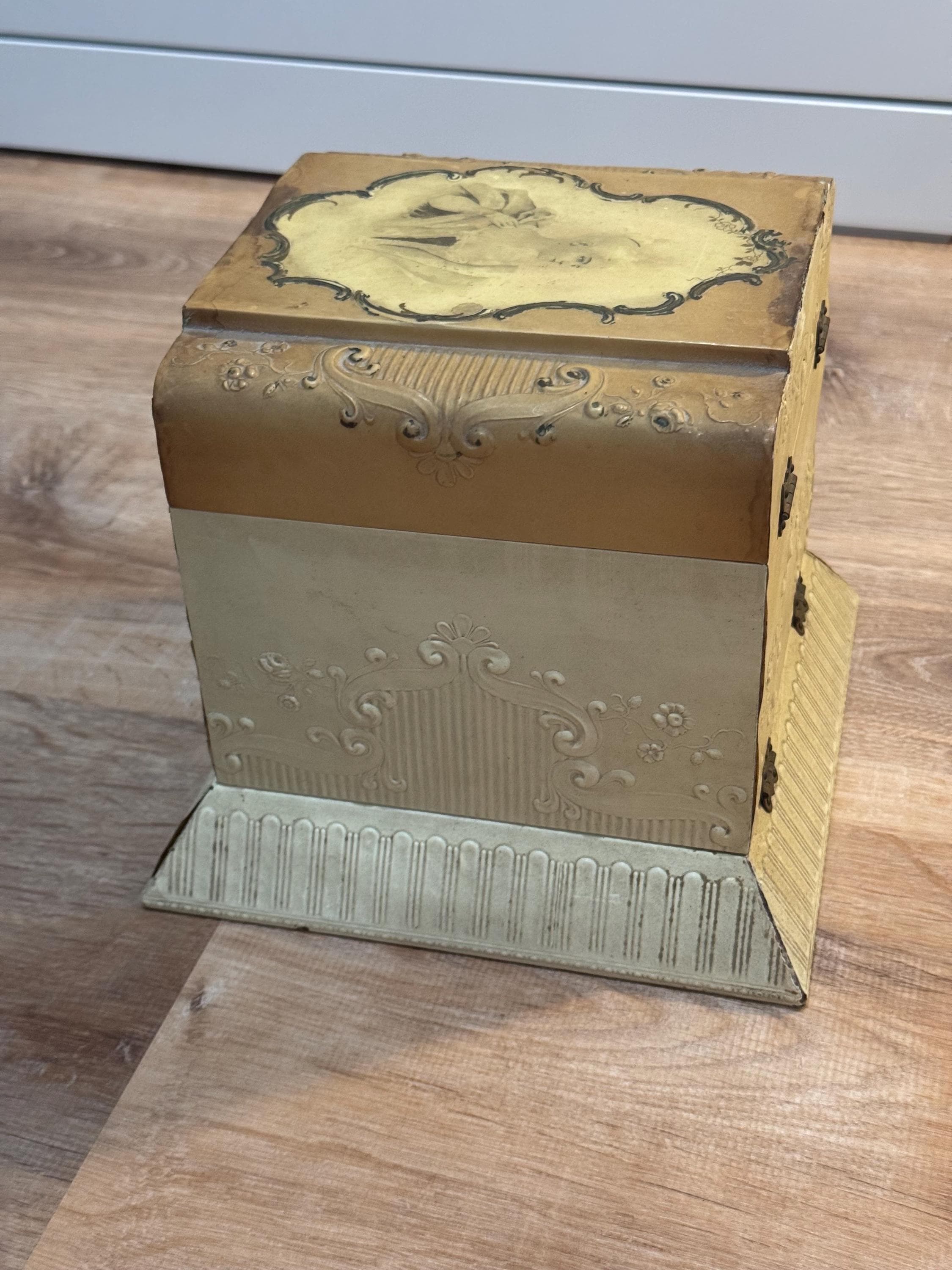 アンティーク セルロイドグローヴボックス&グローヴ 2点セット Antique Victorian Collar Box With 2 Sections- Victorian