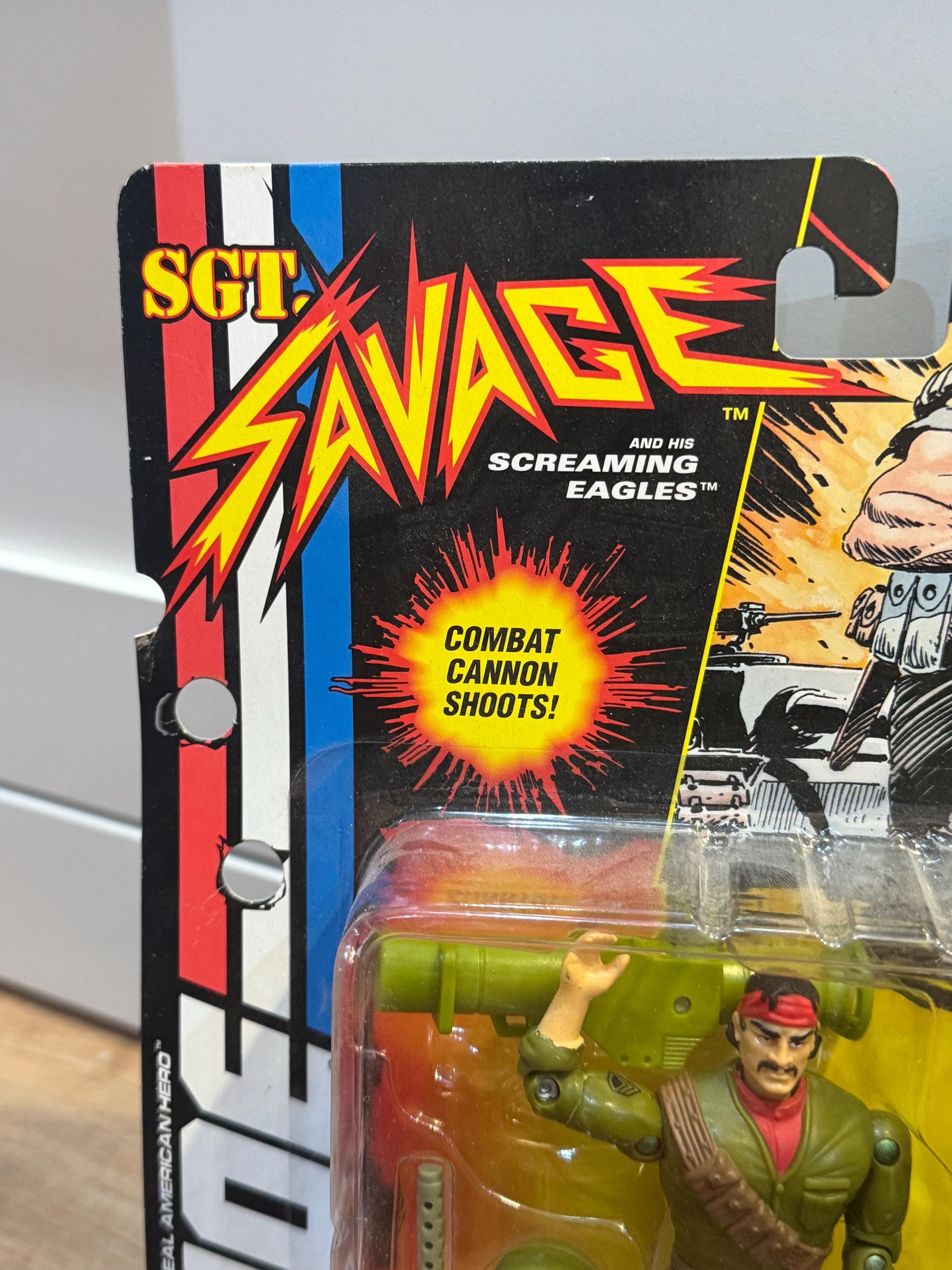 Vintage 1994 GI Joe Sgt Savage Dynamite Action Figure New on Card