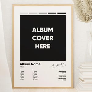 Custom Album Poster Premium, Music Poster, Album Poster, Personalized Wall Art, Custom Art, Custom Music Poster | Custom Music Player Poster