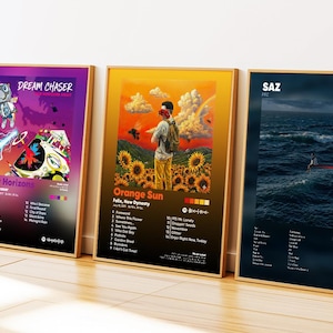 Conjunto de 3 pósteres de álbumes personalizados / Pósteres de portadas de álbumes / Arte mural de álbumes / Pósteres de álbumes de música / Descarga digital