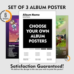 Custom Album Poster - Album Cover Print, Music Wall Art, Custom Album Cover Poster, Song Tracklist Print, Album Art Poster, Digital Poster