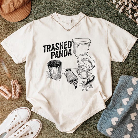 Drunk Raccoon Shirt, Trash Panda Shirt, Funny Raccoon Meme Tshirt, My Spirit Animal T-shirt, Raccoon Gets Drunk Tee