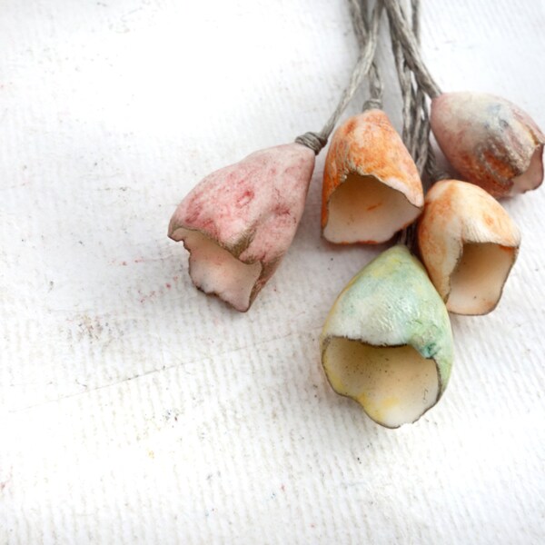 Artisan Ceramic Porcelain Beads pods