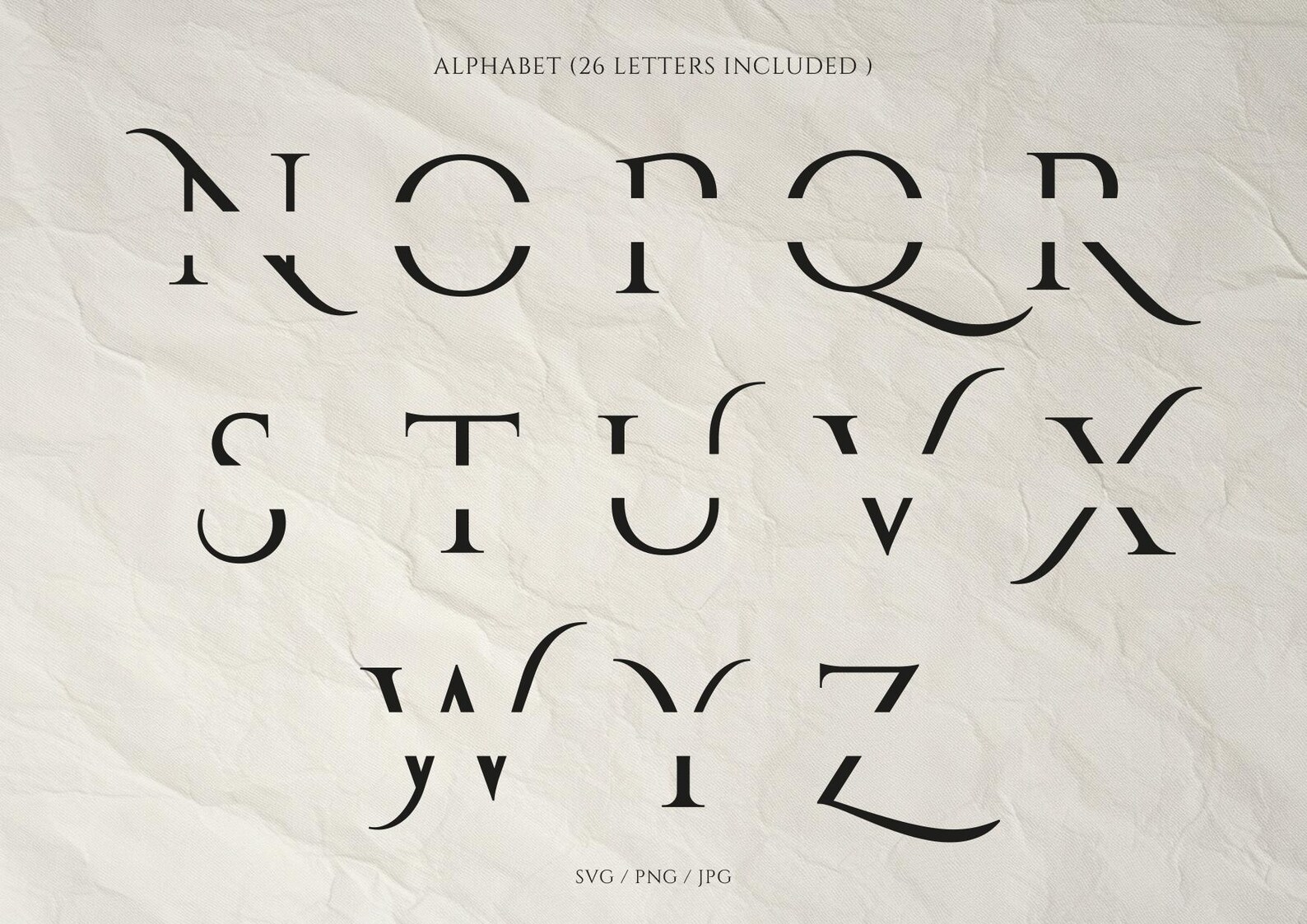 Handwritten Monogram Modern Alphabet Monogram, Elegant Personal Monogram, Handwriting ...