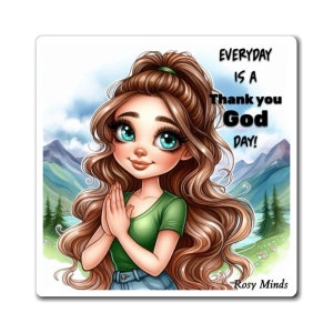 Inspirational Christian Magnet by RosyMinds -Religious Home Decor, Faith-Based Gift, Motivational Fridge Magnet