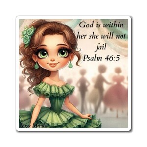 Inspirational Christian Magnet by RosyMinds -Religious Home Decor, Faith-Based Gift, Motivational Fridge Magnet