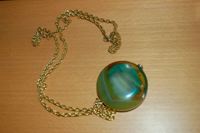 Retrocool Jewelry Awesome Agate Pendant Necklace Etsy