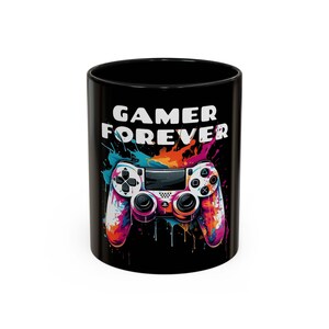 Coffee Mug, Gamer Forever Best Gift for Gamers, Video Game Enthusiasts, Gaming Coffee Cup, Gaming Accessories, Gamer Gift, Gaming Mug