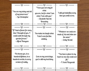 36 Printable Love Notes for Boyfriend | Romantic Gift for Him | Instant Download Cute Mini Cards | Leave-a-Note Surprise for Boyfriend