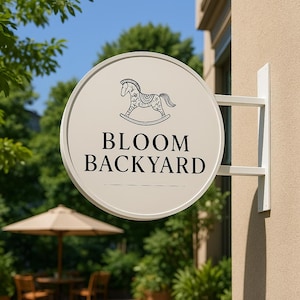 Metal Blade Sign for Storefront | Custom Double Sided Shop Sign | Hanging Sign for Retail, Spa, Cafe, or Salon| Custom Blade sign