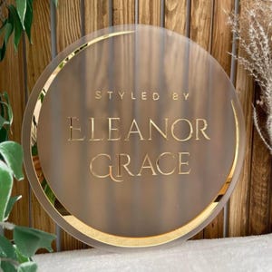 Custom Backlit Sign | Custom Acrylic Sign | Illuminated Logo Sign | Backlit Sign | Round Acrylic Sign | Reception Sign| Studio Sign|