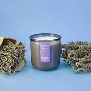 Lavender Woods Recycled Glass Candle
