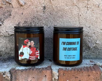I'm Coming to the Cottage Heated Rivalry Inspired Amber Jar Candle