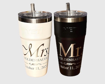 Mr. and Mrs. Personalized YETI Tubmlers