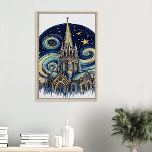 Framed, Digital Fantasy Art, Canvas Print, Inspired by Scotland&#39;s Cathedrals
