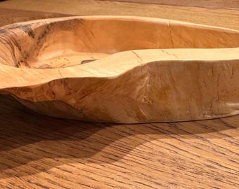 Maple Log Catchall Tray | Organic Wood Bowl | Handmade Natural Tray