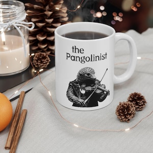 The Pangolinist Coffee Mug | Cute Pangolin Playing Violin | Funny Gift for Music Lovers and Pangolin Fans