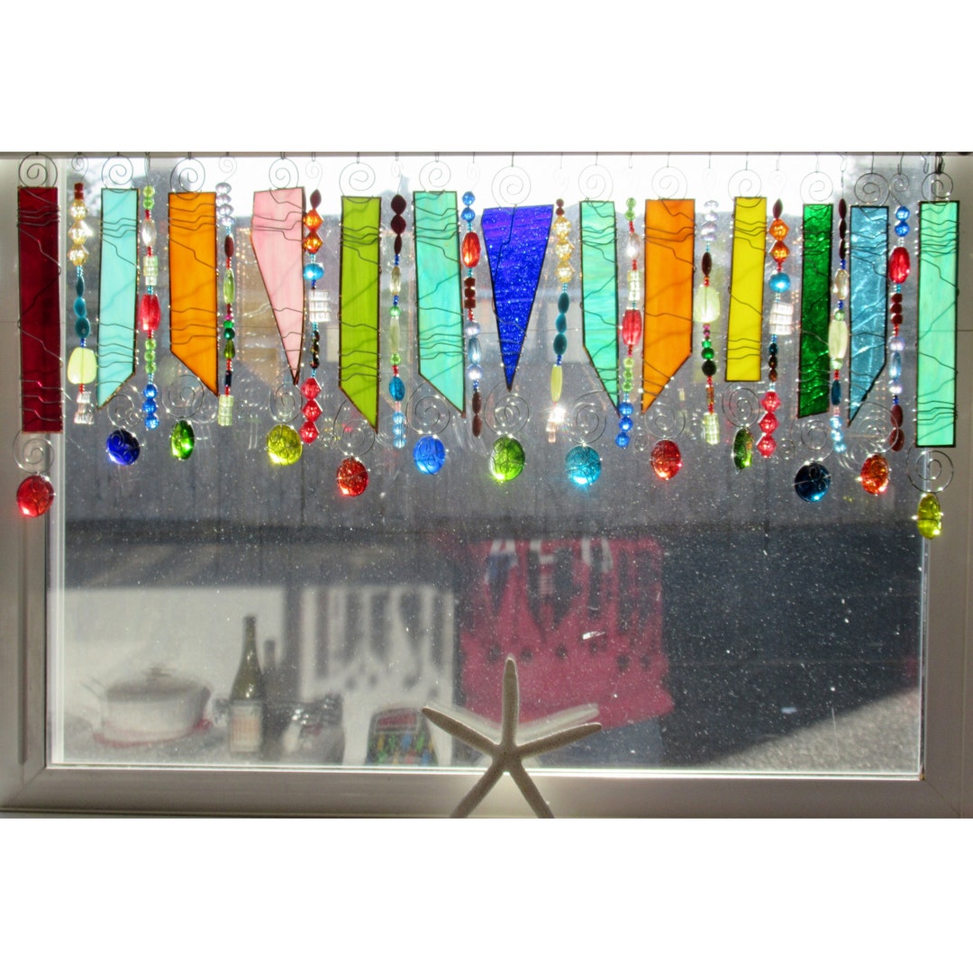 Spring Has Sprung NUMBER TWO Stained Glass Window Treatment Kitchen ...