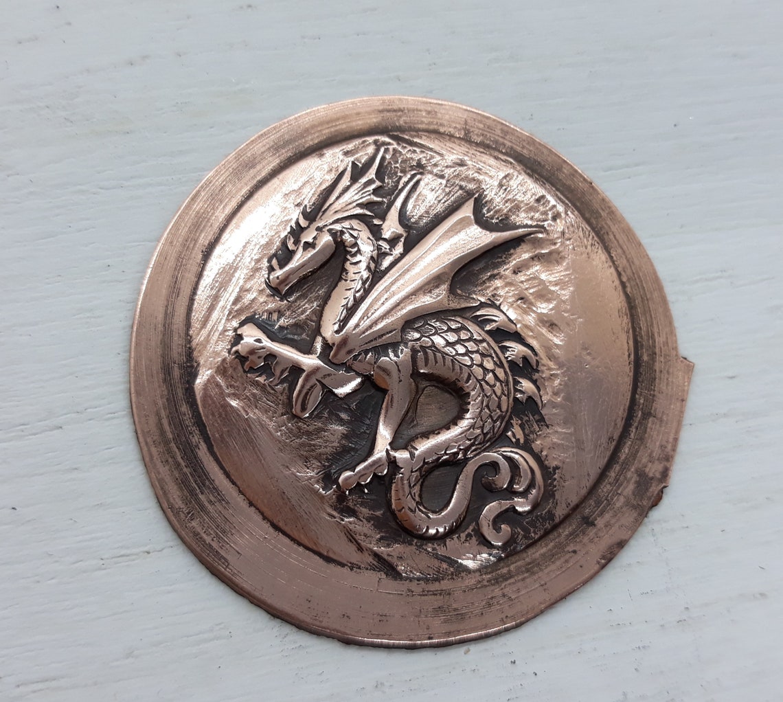 Dragon Copper Impression Ancient Mysticism Copper Impression Etsy