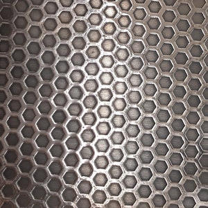 Honeycomb Patterned Copper, Textured Copper, Copper Sheet, Copper Metal, Rolling Mill Pattern, Rolling Mill