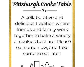 Pittsburgh Cookie Table Sign