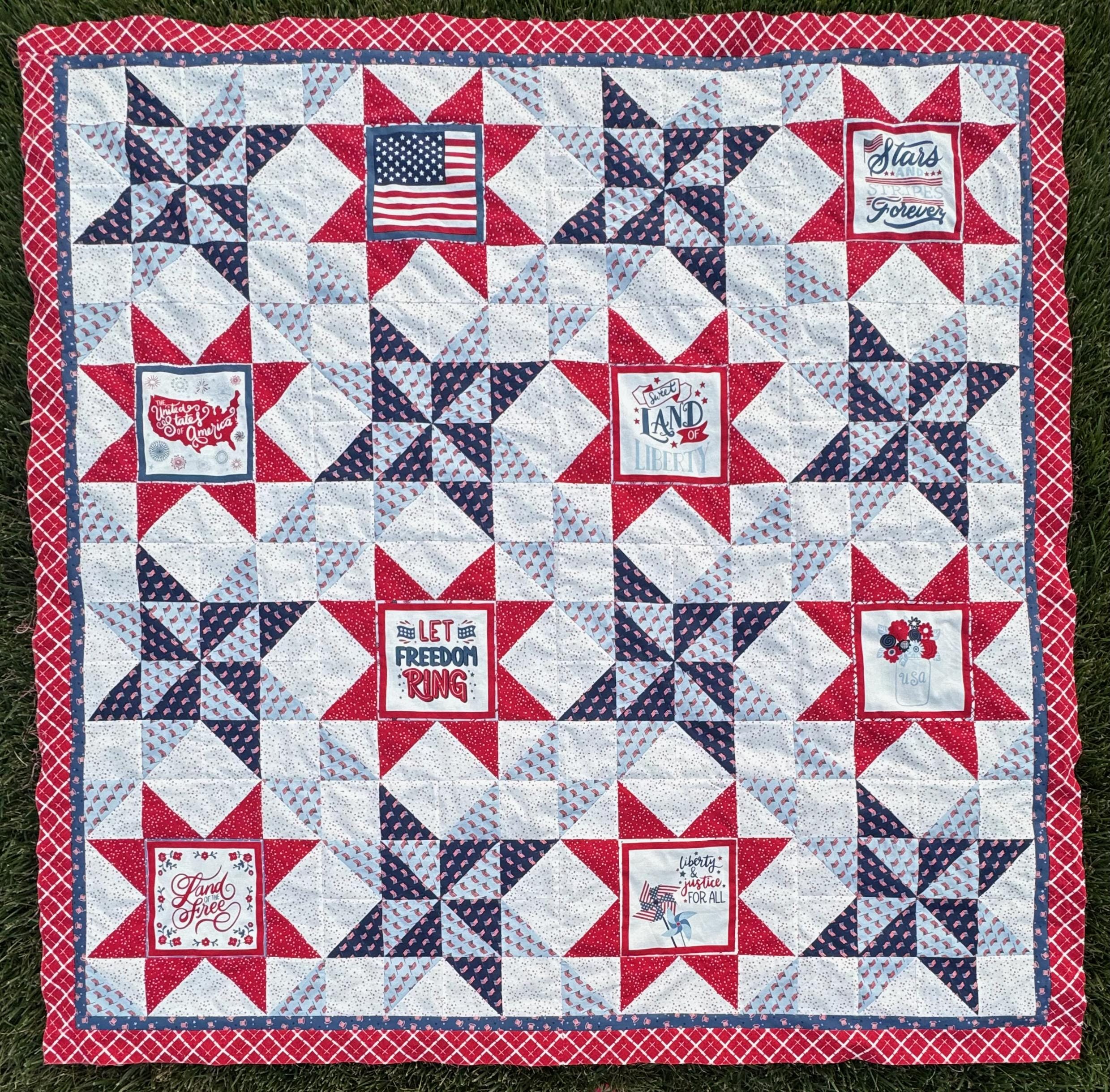 スター フライト キルト パターンは、Shannon Arnstein がデザインした