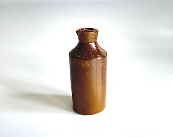 Antique P & J Arnold Stonemaster Ink Bottle: Victorian Stoneware Advertising Pot