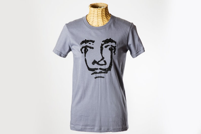 Salvador Dali T-shirt HAnd Printed Silkscreen Screenprint Graphic Tee Quote image 3