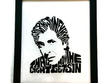 Leonard Cohen Art Print | 10 x 14 | Hand Printed Silkscreen Screenprint Poster Wall Art
