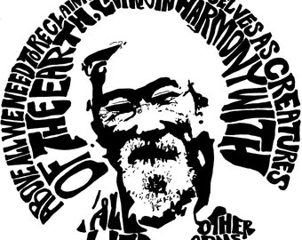 David Suzuki Poster Print | 10 x 14 | Hand Printed Silkscreen Screenprint Poster Wall Art