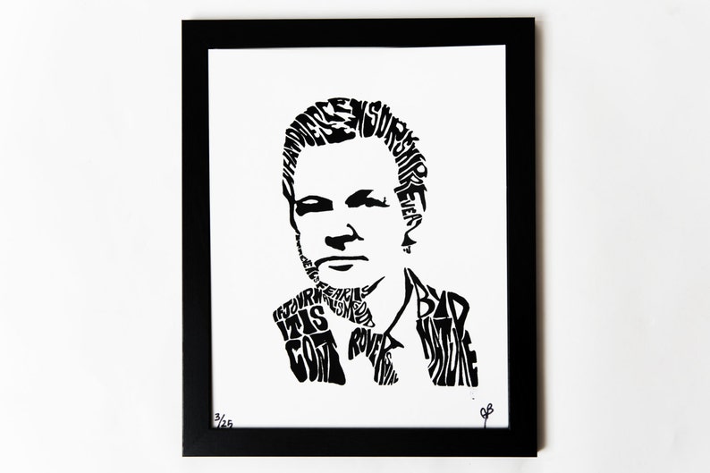 Julian Assange Wikileaks Art Print 10 x 14 Hand Printed Silkscreen Screenprint Poster Wall Art image 1