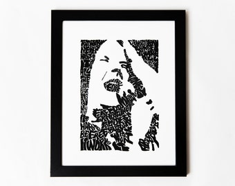 Janis Joplin Silkscreen Print | 10 x 14 | Hand Printed Silkscreen Screenprint Poster Wall Art