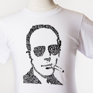 Caçador S Thompson Camiseta de <br> Entrega Rápida? Citação de camiseta gráfica impressa em serigrafia à mão