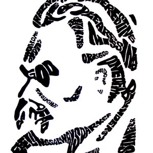 Friedrich Nietzsche silkscreen words philosophy poster print