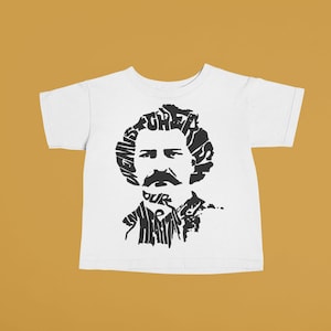 Bebê ou miúdos de Louis Riel Camisetas de <br> Entrega Rápida? Camiseta estampada à mão unissex para bebês e crianças
