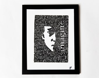 John Lennon Imagine | Art Print | Hand Printed Silkscreen Screenprint Poster Wall Art