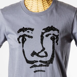 Salvador Dali T-shirt HAnd Printed Silkscreen Screenprint Graphic Tee Quote image 4