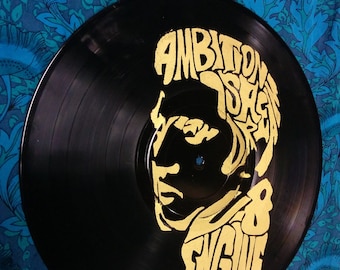 Elvis Presley Vinyl Record Art | Silkscreen Vintage Art Record 12 inch Vinyl | Screenprint