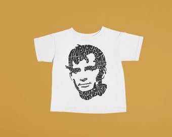 Jack Kerouac Kids T-shirt | Hand printed graphic tee unisex toddler baby kid