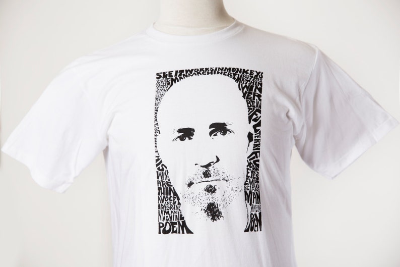 Gord Downie Tragically Hip T-shirt HAnd Printed Silkscreen Screenprint Graphic Tee Quote image 2
