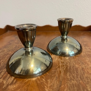 A Pair of Vintage Oneida Silver Plate Candlesticks, Candlestick/Taper Candle Holders
