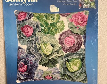 2004 Janlynn Cabbages Pillow Top Counted Cross Stitch Kit