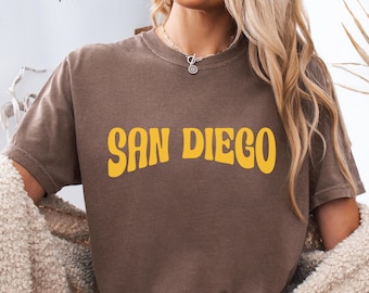 Koszulka Comfort Colors San Diego, Koszulka baseballowa SD, Koszulka baseballowa San Diego, Damska koszulka baseballowa, Prezenty z San Diego, LFGSD
