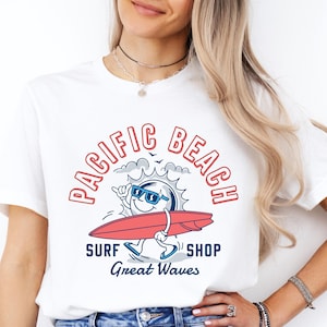 Pacific Beach San Diego, Beach Vibes T-Shirt, San Diego Surfing Tee, San Diego, California shirt, San Diego shirt, Ocean Beach shirt