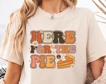 Linda camiseta de pastel de calabaza de Acción de Gracias, camiseta de Acción de Gracias, camiseta de calabaza con especias, camiseta de otoño