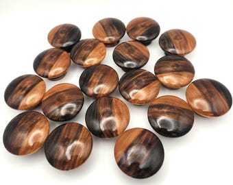 手作りの木製引き出しノブ：トリステイン仕上げの取っ手