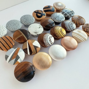 Wood Drawer knob, Single Knob, Home Decor Knobs, drawer pull, modern, midcentury, farmhouse, boho, cottagecore, neutral, choose your designs