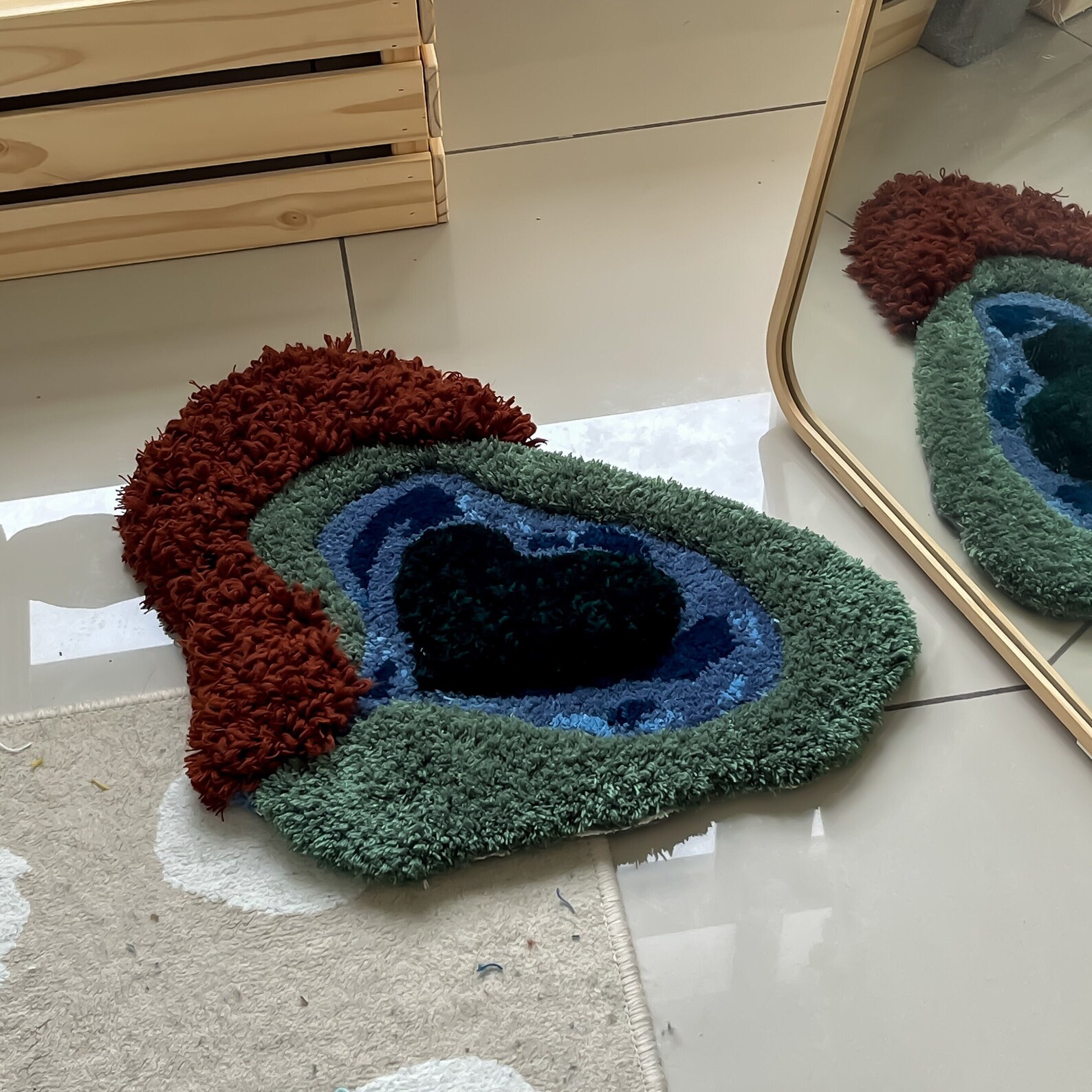 Tufted Rug Nature Vibe Custom Rugs Island Design Non-slip Backing - Etsy