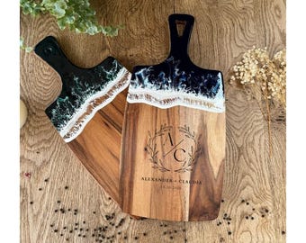 Personalised Resin Charcuterie Board, Cheeseboard, Resin Chopping board, Gifts For Couples, Wedding Gift, Anniversary Gift, Engagement gift
